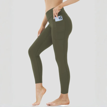 Women'S High Waist Stretchable Yoga Pants - Female Athletic Leggings with Pockets for Yoga, Running and Outdoor Daily Wear
